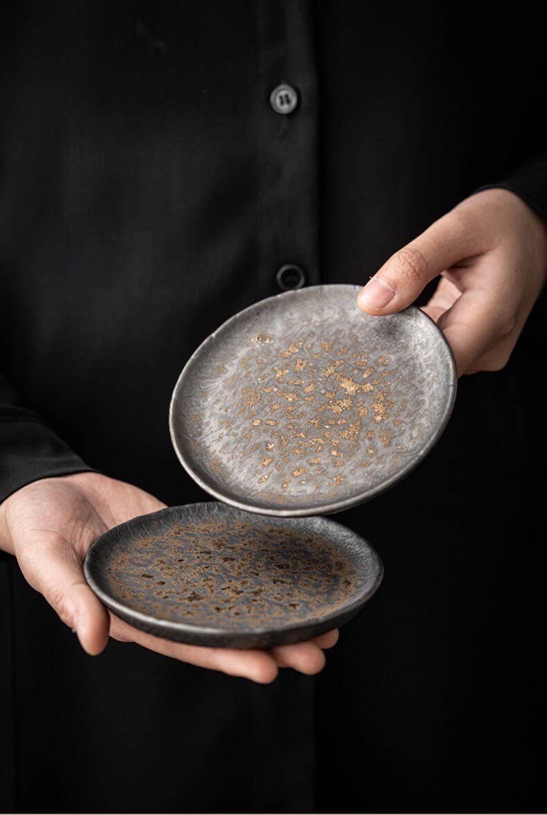 Metallic Glaze Ceramic Plate