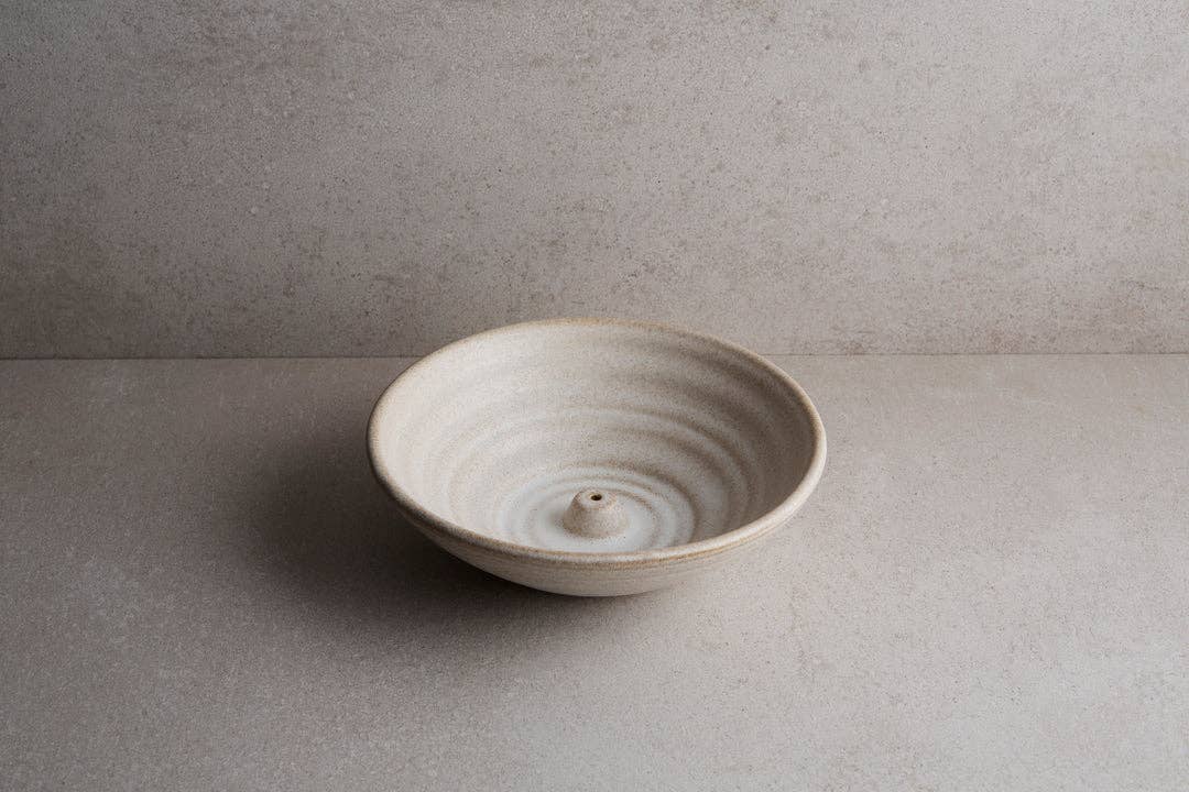 Ivory Ceramic Incense Holder