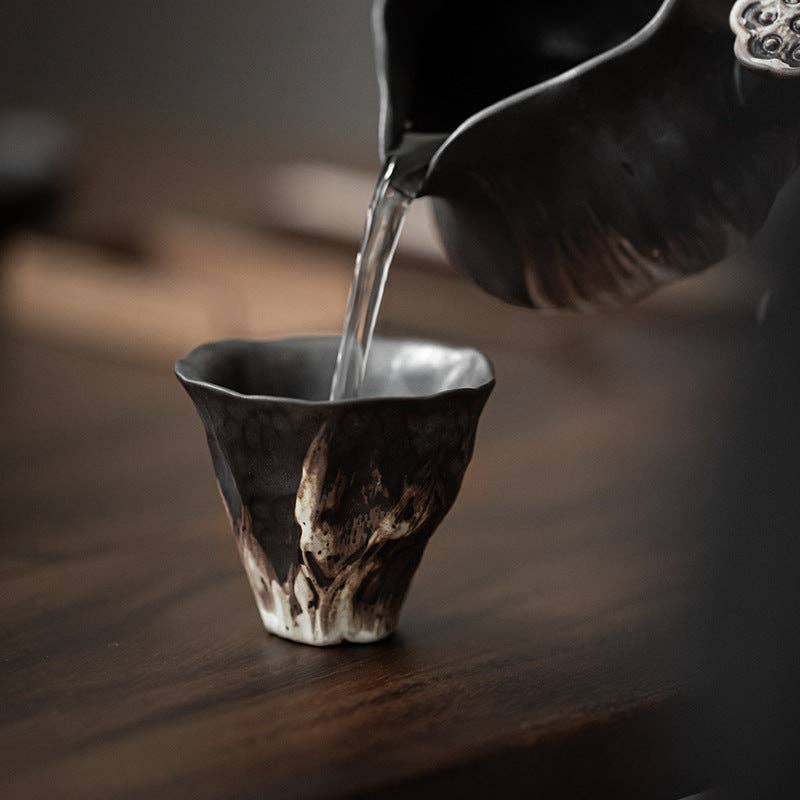 Black Wabi-sabi Tea Cup
