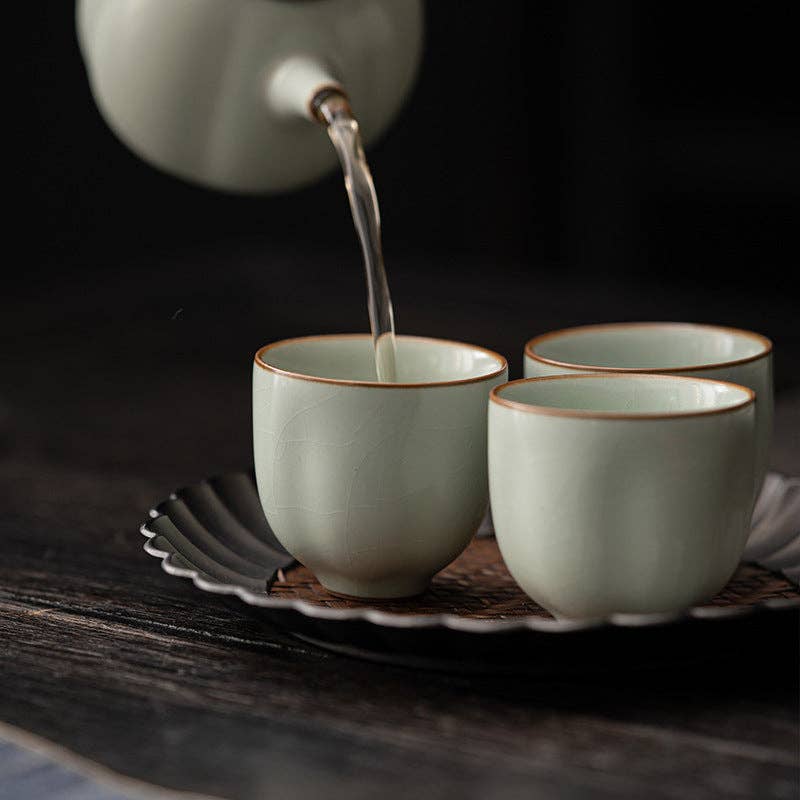 Handmade Ceramic Ruware Tea Cups